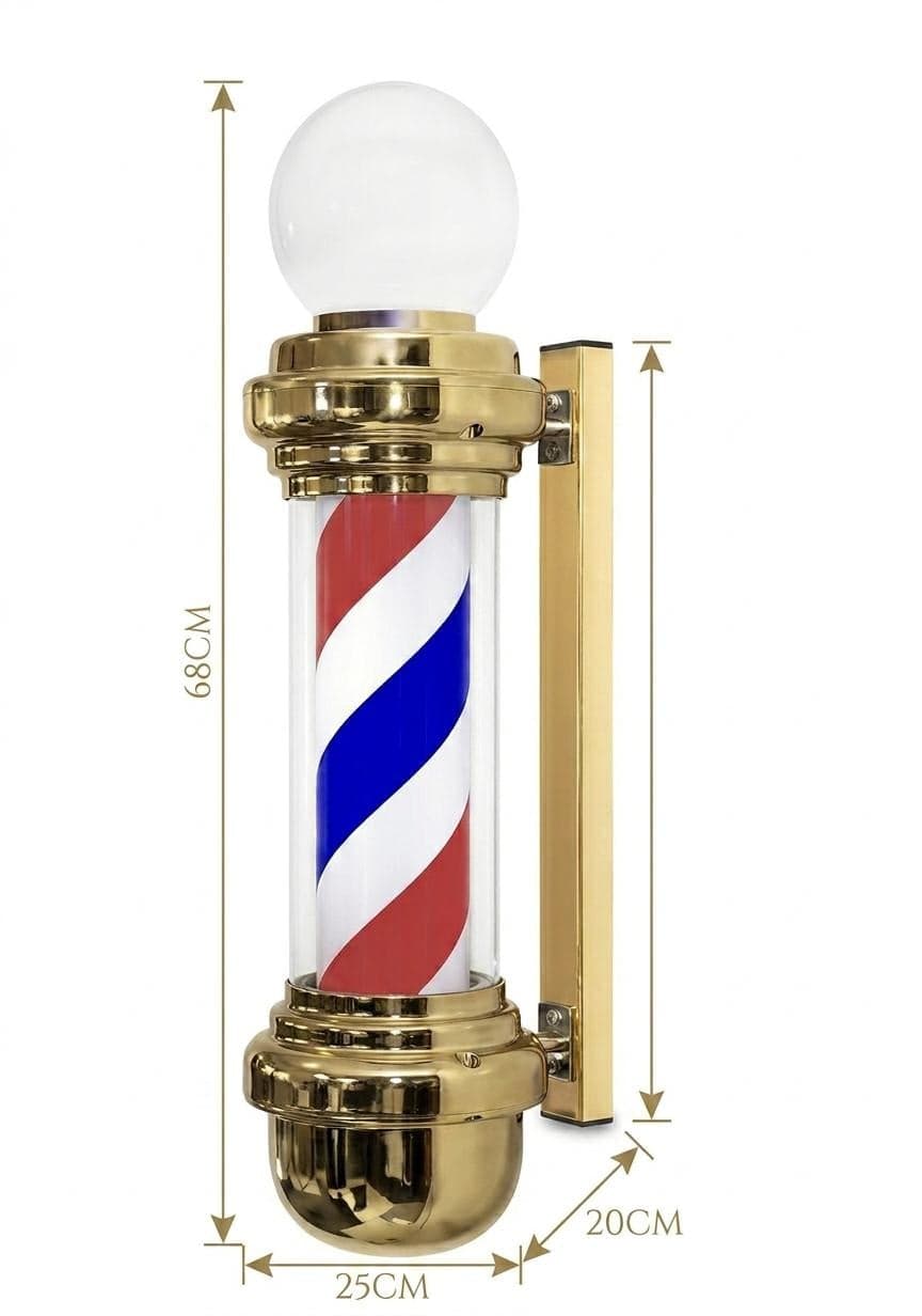 BARBER POLE 68CM GOLD