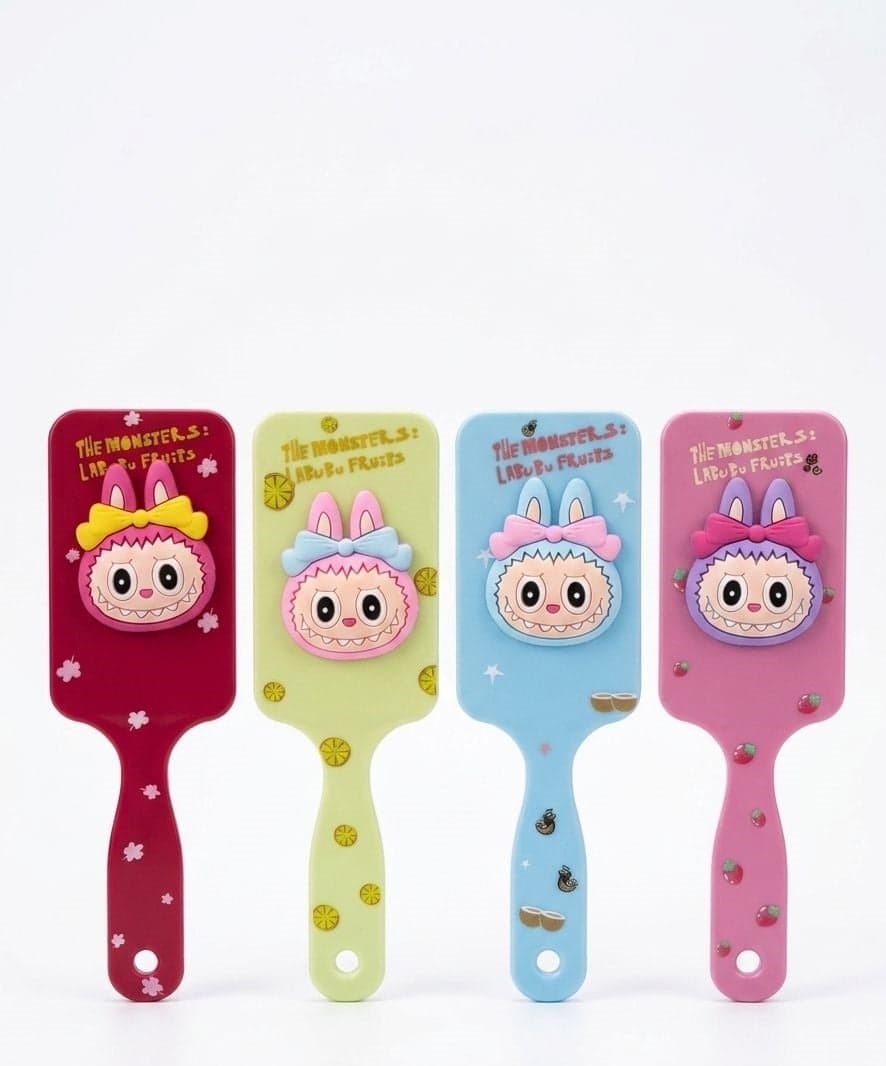BROSSE A CHEVEUX PNEUMATIQUE POUR ENFANTS LABUBU FRUITS
