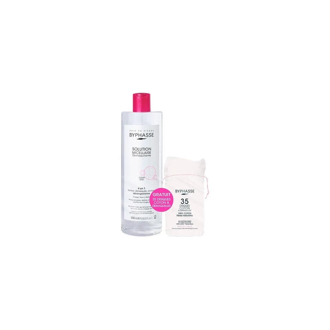 BYPHASSE SOLUTION MICELLAIRE DEMAQ 4EN1 500ML+ 35 UNIT