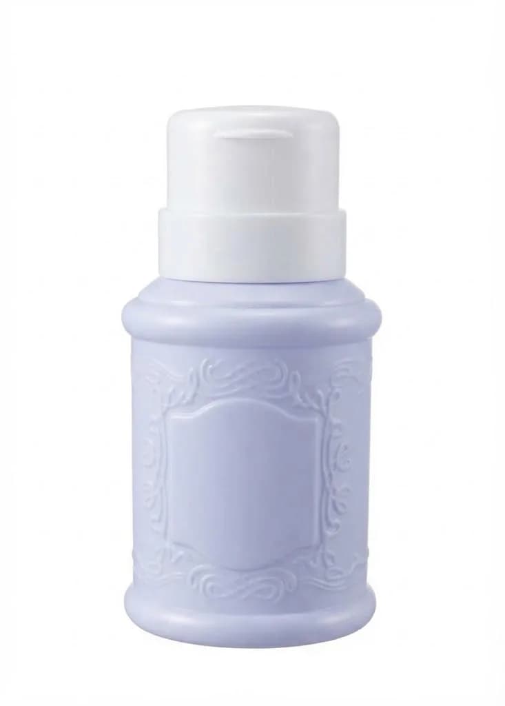 FLACON VIDE ACETONE COULEUR AVEC POMPE PURPLE