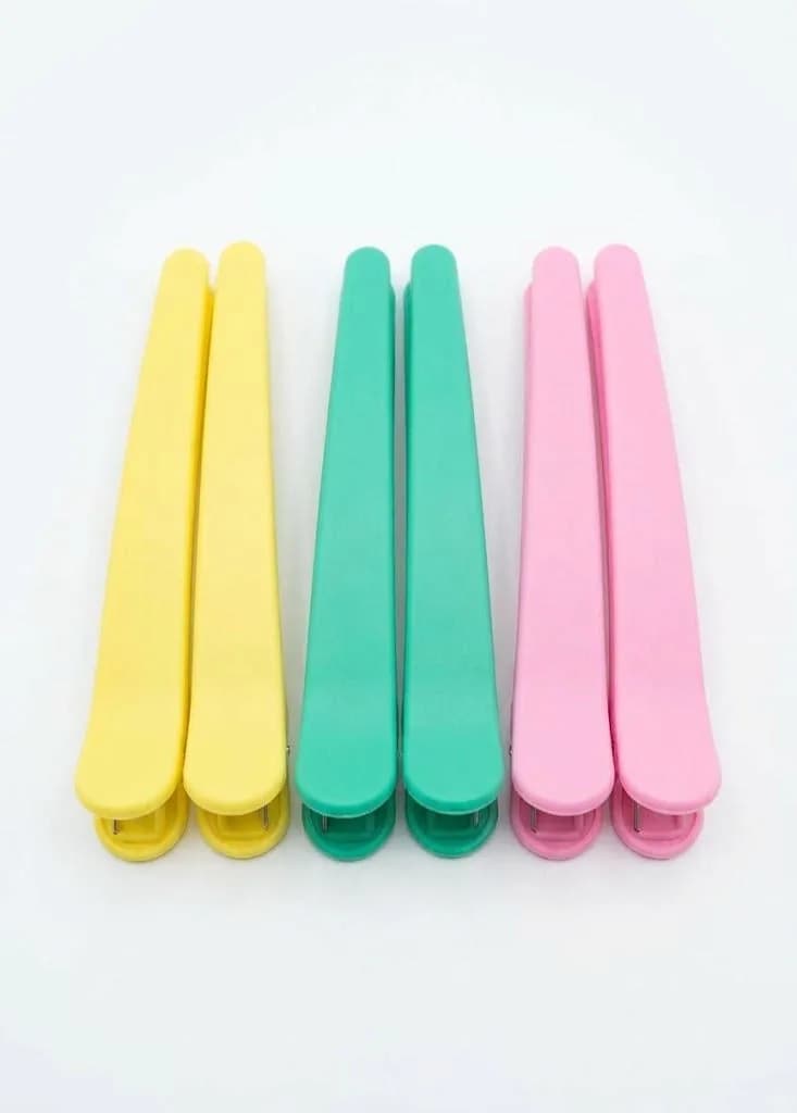 PINCE A CEHEVEUX DE COIFFURE PROFESSIONELLE PINK/GREEN/YELLOW
