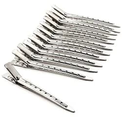 PINCE CHEVEUX CROCODILE METAL 12PCS