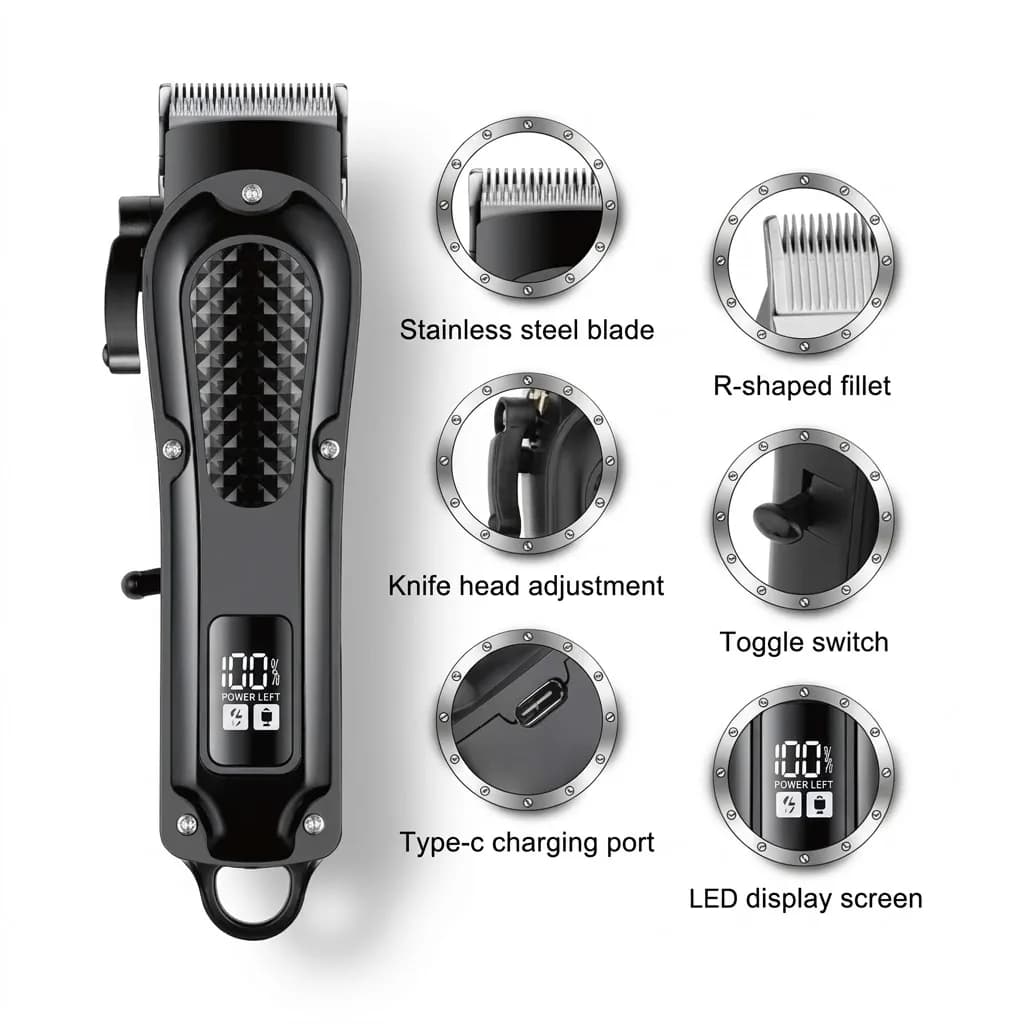 TONDEUSE A CHEVEUX GEEMY GM-8018 CORDLESS HAIR TRIMMER