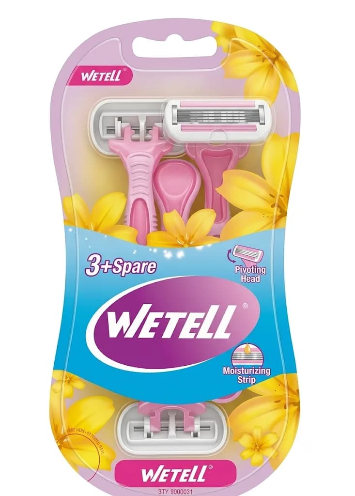 WETELL LADY RASOR 3 BLADES PARFUME 3PCS