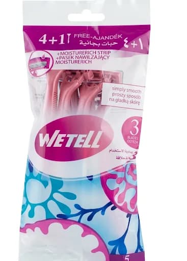 WETELL LADY RAZOR 3 BLADES 4 PCS+1 PCS GRATUIT