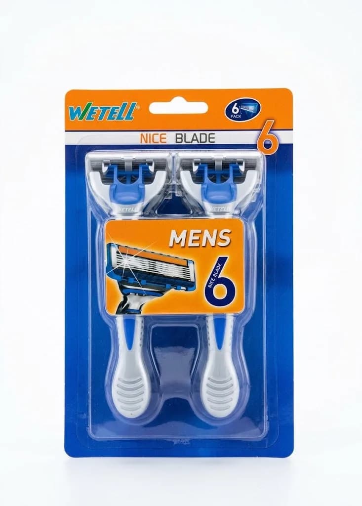 WETELL MEN RASOIR 6 BLADES 6PCS