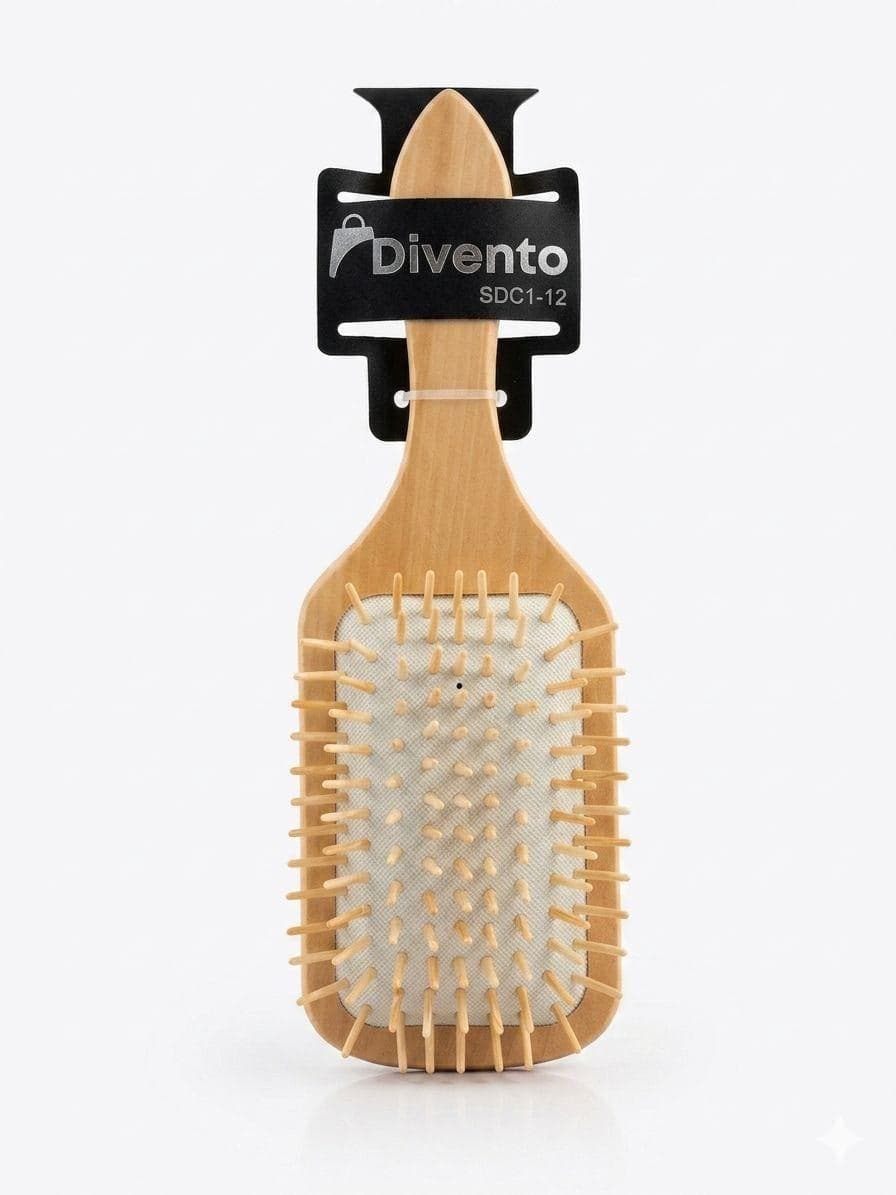 BROSSE PNEUMATIQUE PLATE EN BOIS AVEC PICOTS EN BOIS POINTU