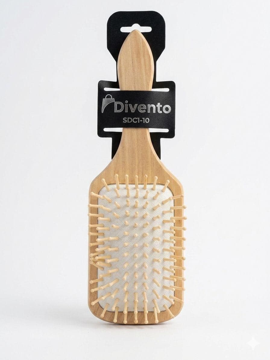 BROSSE PNEUMATIQUE PLATE EN BOIS AVEC POINTES ARRONDIES