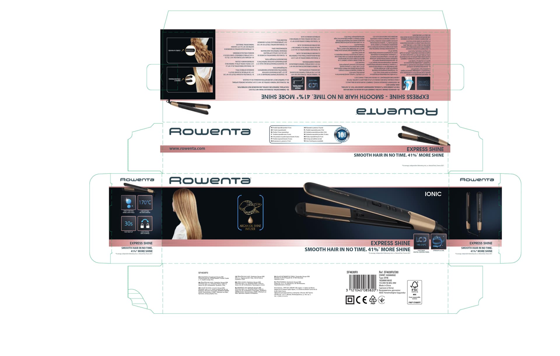 Rowenta L'Oréal Professionnel SF3830 — Fer à lisser